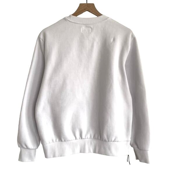 IZZUE White Crewneck Sweatshirt Size 4 - Picture 2 of 9